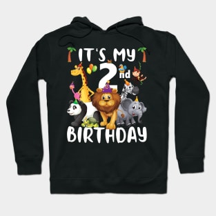 Its My 2nd Birthday Zoo Shirt Safari Jungle Animals Lover Hoodie